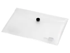 Pochette enveloppe liderpapel polypropylène 180 microns a6 148x105mm 50f fermeture bouton transparent