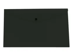 Pochette enveloppe liderpapel polypropylene 180 microns a3 420x297mm 50f fermeture bouton resistant noir opaque