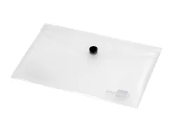 Pochette enveloppe liderpapel polypropylène 180 microns a7 105x74mm 50f fermeture bouton résistant transparent
