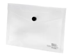 Pochette enveloppe liderpapel polypropylène 180 microns a7 105x74mm 50f fermeture bouton résistant transparent