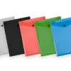 Pochette enveloppe liderpapel polypropylene 180 microns a4 297x210mm avec soufflet 300f fermeture bouton noir opaque