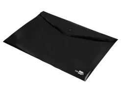Pochette enveloppe liderpapel polypropylene 180 microns a4 97x210mm 50f fermeture bouton resistant noir opaque