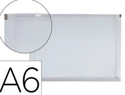 Pochette enveloppe liderpapel polypropylene 180 microns a6 105x148mm fermeture eclair transparent incolore