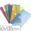 Pochette enveloppe tarifold format chéquier polypropylène transparent coloris assortis sachet 6 unités