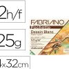 Pochette fabriano papier a dessin a grain 240x320mm 125g coloris blanc 12 feuilles