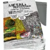 Pochette feuilles aluminium metal a repousser graine creative 40x30cm 10 feuilles coloris argent