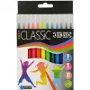 Pochette feutres de coloriage ulmann pointe moyenne bloquee 12 unites coloris assortis