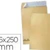 Pochette gpv a soufflets 30mm kraft brun resistant 120g b5 176x250mm fermeture bande silicone bte de 250u