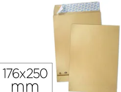 Pochette gpv a soufflets 30mm kraft brun resistant 120g b5 176x250mm fermeture bande silicone bte de 250u