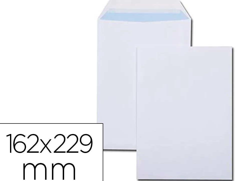 Pochette gpv blanche recyclée 90g c5 162x229mm boîte 500 unités