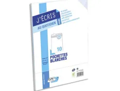 Pochette gpv économique adhésive vélin blanc 90g c4 229x324mm paquet 10 unités