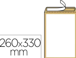 Pochette gpv dos carton 500g kraft blond 120g anti-pli 24 260x330mm boîte 100 unités