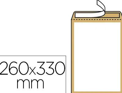 Pochette gpv dos carton 500g kraft blond 120g anti-pli 24 260x330mm boîte 100 unités