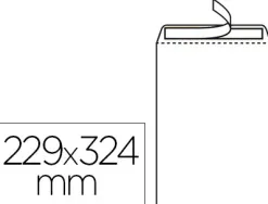 Pochette gpv dos carton 500g vélin blanc 120g anti-pli c4 229x324mm sachet 25 unités