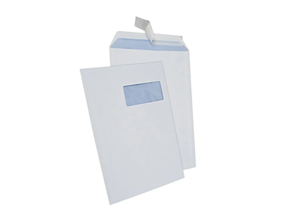 Pochette gpv everyday adhesi ve vélin blanc 90g c4 229x324mm fenêtre 50x100mm boîte 250 unités