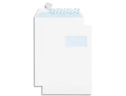 Pochette gpv everyday adhesi ve vélin blanc 90g c4 229x324mm fenêtre 50x100mm boîte 250 unités