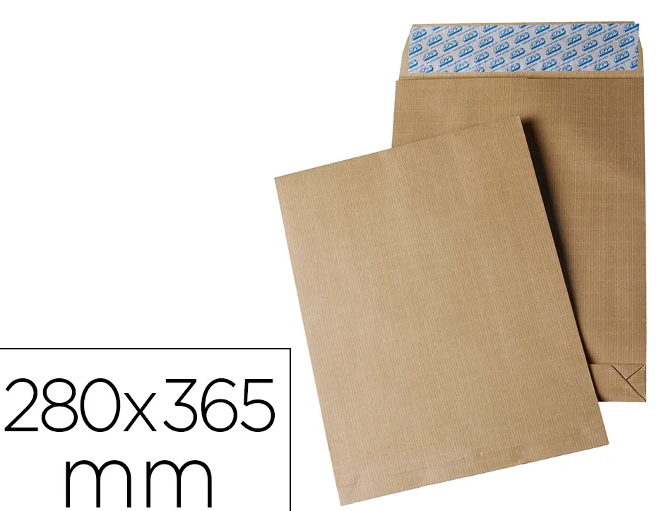 Pochette gpv kraft armé 120g 26 280x365mm soufflet 70mm paquet 50 unités