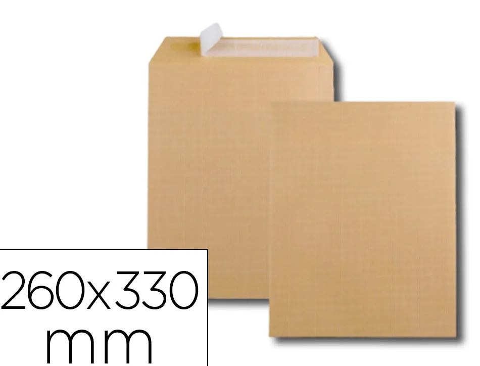Pochette gpv kraft armé très résistant 120g 24 260x330mm fermeture auto-adhésive boîte 250 unités