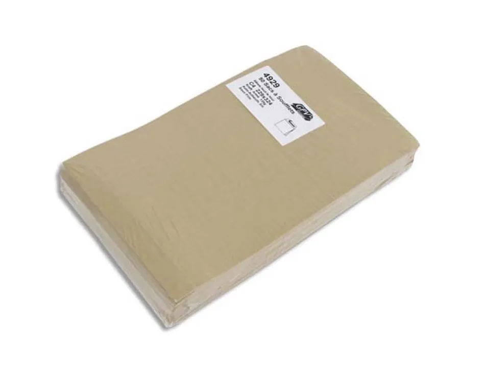Pochette gpv kraft arme 120g c4 229x324mm soufflet 50mm paquet 50 unites