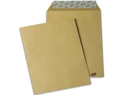 Pochette gpv kraft brun qualite superieure 85g c5 162x229mm bande de protection paquet 50 unites