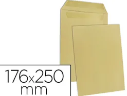 Pochette gpv kraft brun recycle 90g b5 176x250mm autocollante boite 500 unites