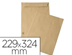 Pochette gpv kraft brun recycle 90g c4 229x324mm bande de protection fenetre 50x100mm boite 250 unites