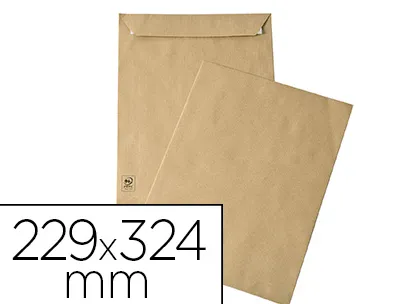 Pochette gpv kraft brun recycle 90g c4 229x324mm bande de protection fenetre 50x100mm boite 250 unites