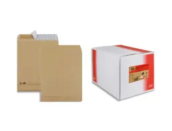 Pochette gpv kraft 120g c4 229x324mm soufflet 30mm anti-éclatement boîte 250 unités