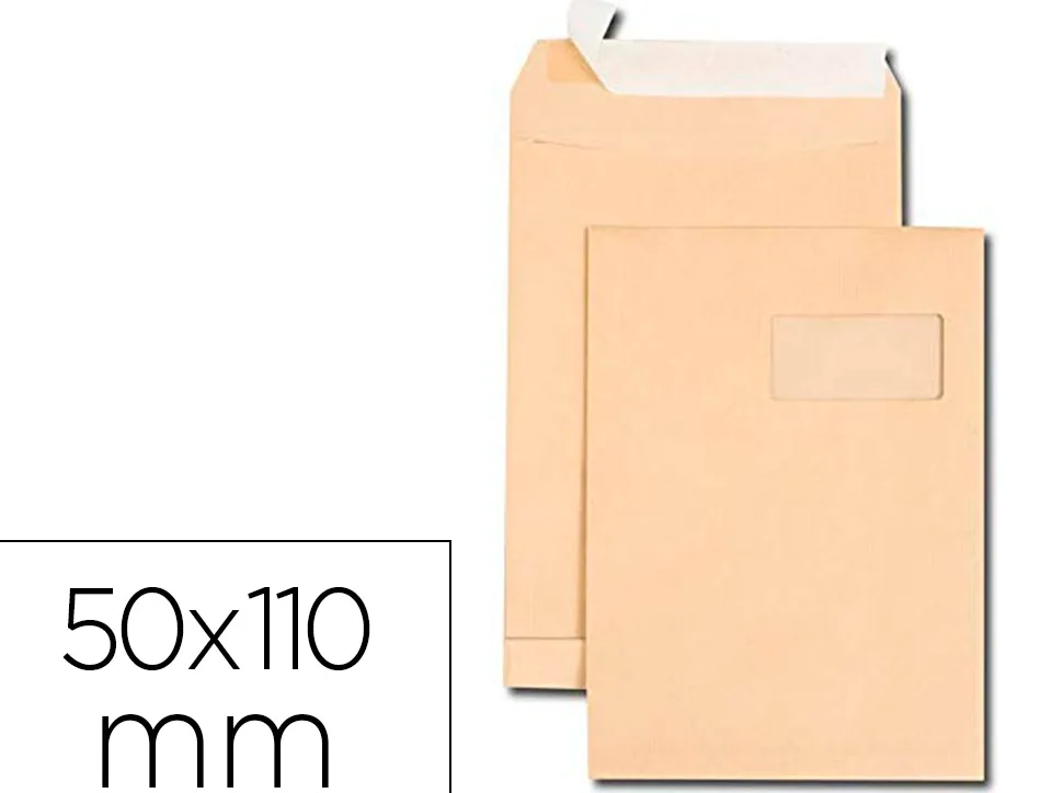 Pochette gpv kraft 120g c4 229x324mm fenêtre à droite 50x110mm paquet 250 unités