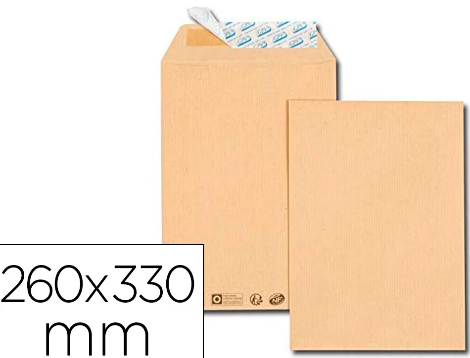 Pochette gpv kraft 120g 260x330mm h boîte 250 unités