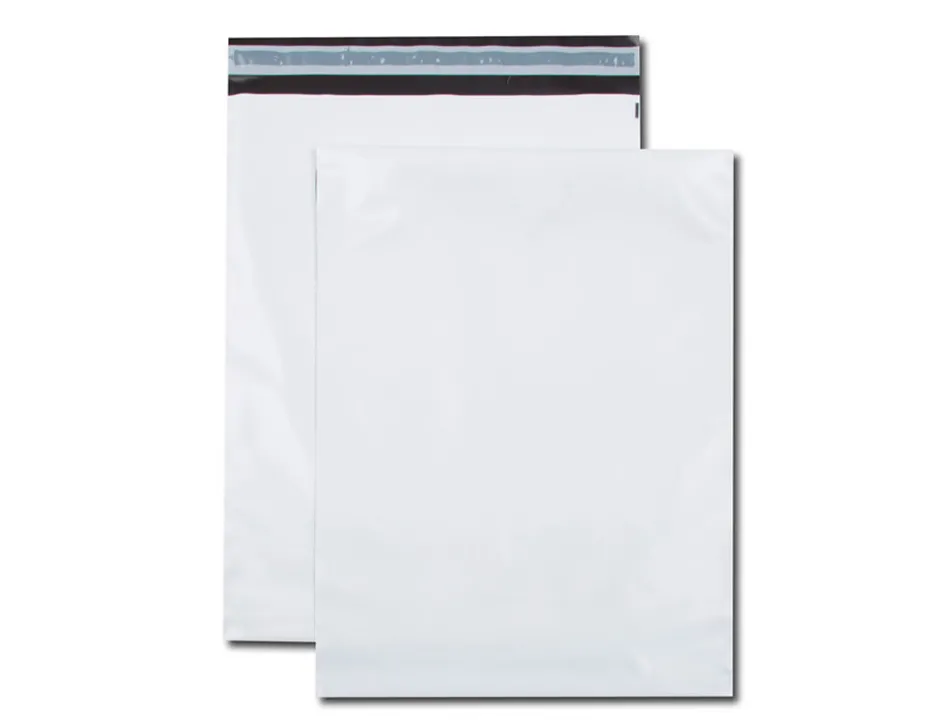 Pochette gpv polyethylene adhesive 275x365 blanc/noir paquet de 10