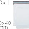Pochette gpv polyethylene adhesive 310x410 blanc/noir paquet de 10