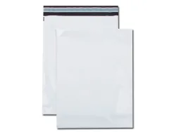 Pochette gpv polyethylene adhesive 310x410 blanc/noir paquet de 10