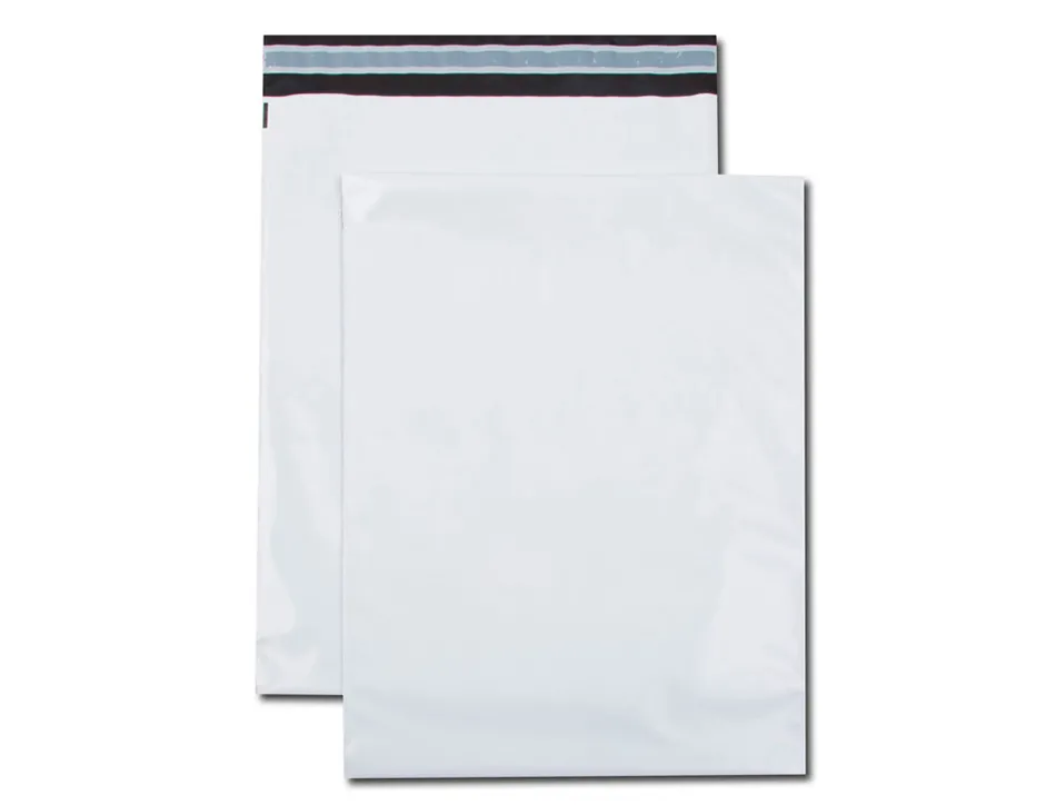 Pochette gpv polyethylene adhesive 310x410 blanc/noir paquet de 10