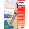 Pochette intercalaire avery pp 180 microns 12 touches ultra-résistantes onglet personnalisable coloris transparent