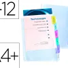 Pochette intercalaire elba polypropylene a4+ 12 positions onglets personnalisables bande