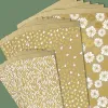 Pochette kraft clairefontaine 12x24cm motif vagues sachet 50 unites