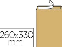 Pochette kraft gpv adhésive qualité supérieure 24 260x330mm 120g qualité supérieure boîte 250 unités