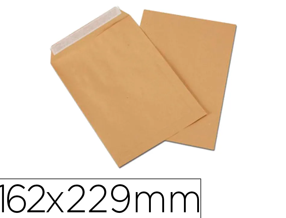 Pochette kraft gpv adhésive économique c5 162x229mm 90g boîte 500 unités