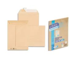 Pochette kraft gpv adhésive économique c5 162x229mm 90g paquet 10 unités