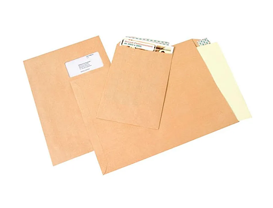 Pochette kraft gpv adhésive économique 24 260x330mm 90g sachet 25 unités