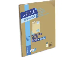 Pochette kraft gpv adhésive économique 24 260x330mm 90g sachet 25 unités