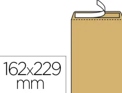 Pochette kraft gpv adhésive qualité supérieure c5 162x229mm 90g boîte 500 unités