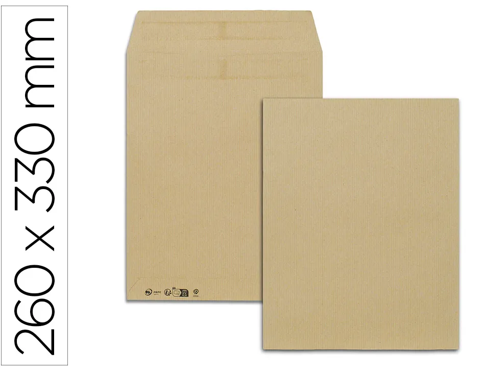 Pochette kraft gpv autocollante économique 24 260x330mm 90g boîte 250 unités