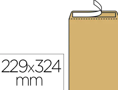 Pochette kraft gpv autocollante économique c4 229x324mm 90g boîte 250 unités