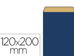 Pochette kraft vergé 60g 120x45x200mm coloris bleu