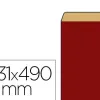 Pochette kraft vergé 60g 310x80x490mm coloris rouge