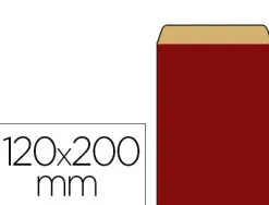 Pochette kraft vergé 60g 120x45x200mm coloris rouge
