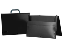Pochette liderpapel polypropylène porte-documents a4 297x210mm 1000 microns poignée plastique fermoir opaque noir