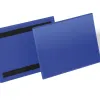 Pochette magnetique durable magnetique a4 paysage coloris bleu lot 50 unites